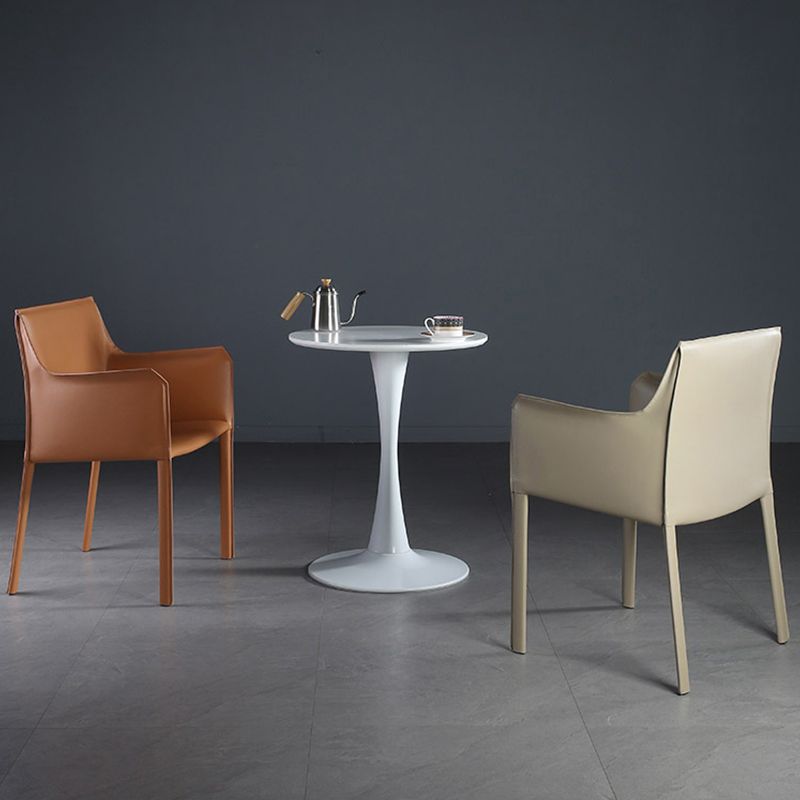 Contemporary Dining Arm Chair Faux Leather Home Dining Side Chair