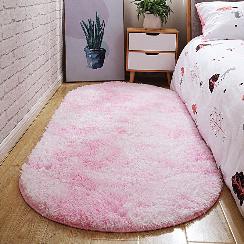 Casual Tie-Dye Rug Multi-Color Plush Carpet Machine Washable Anti-Slip Stain Resistant Rug for Bedroom