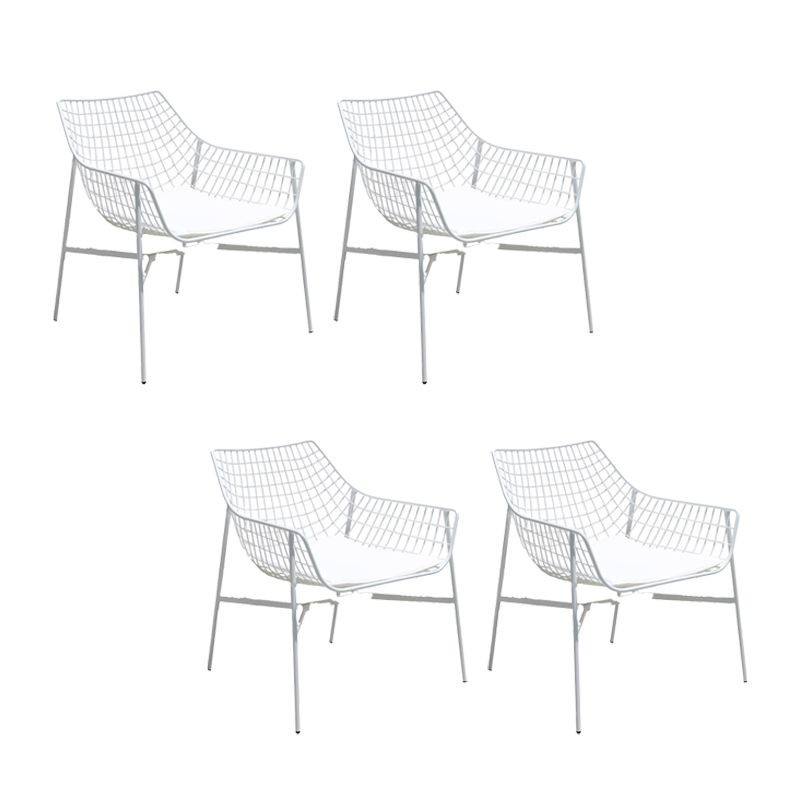 Industrial Rust Resistant Armed Chairs No Natural Variation Metal Dining Armchair