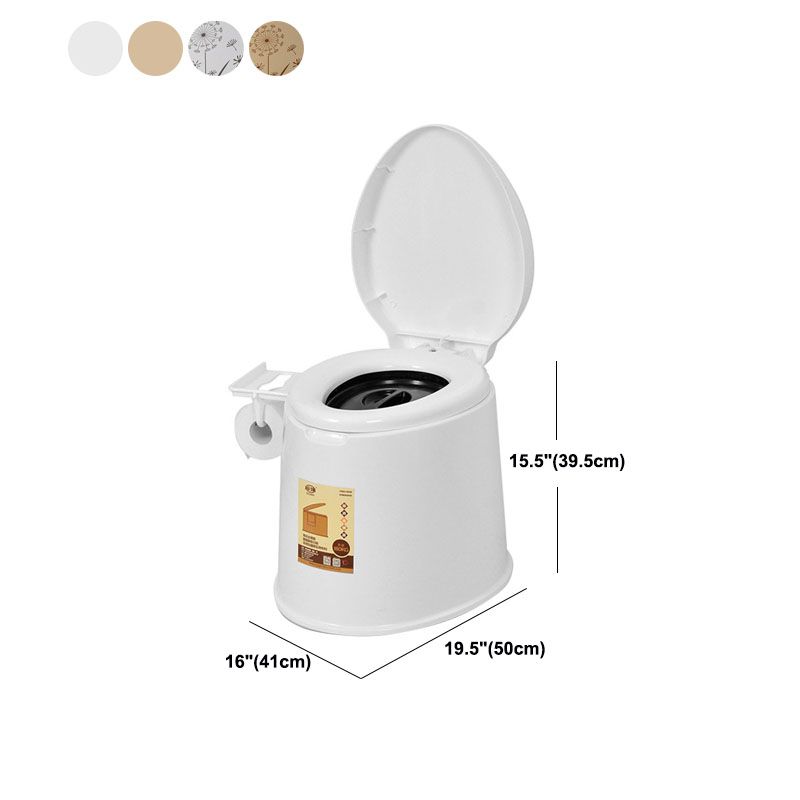Modern Plastic Toilet Floor Mounted Toilet Bowl with Seat for Washroom