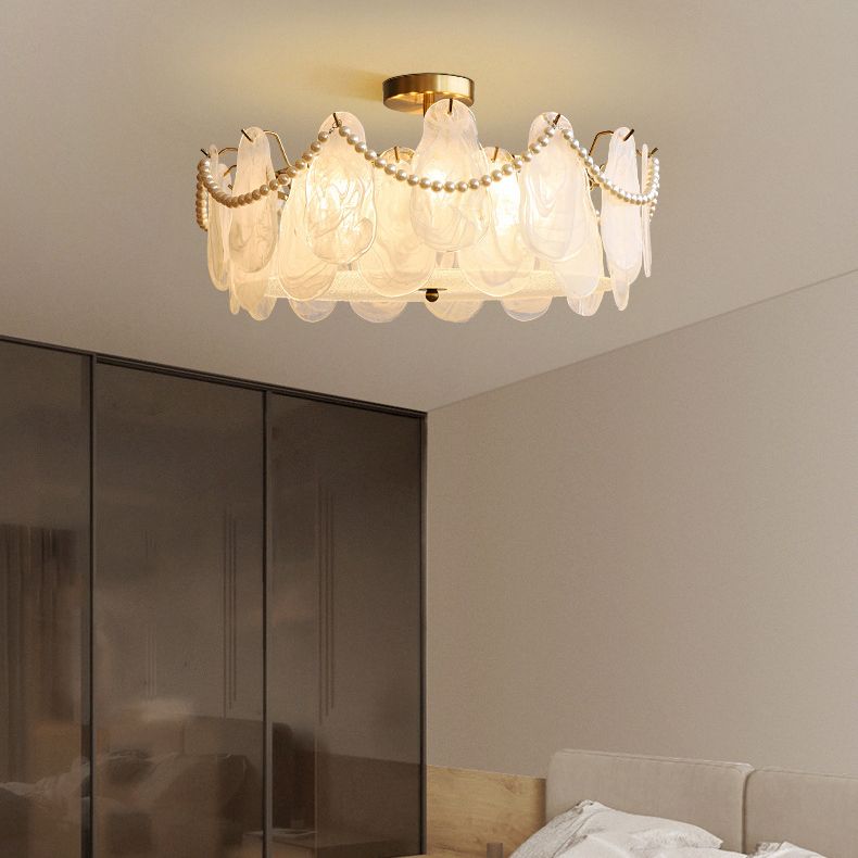 Contemporary Ceiling Lamp Creative Glass Flush Mount Light Fixture
