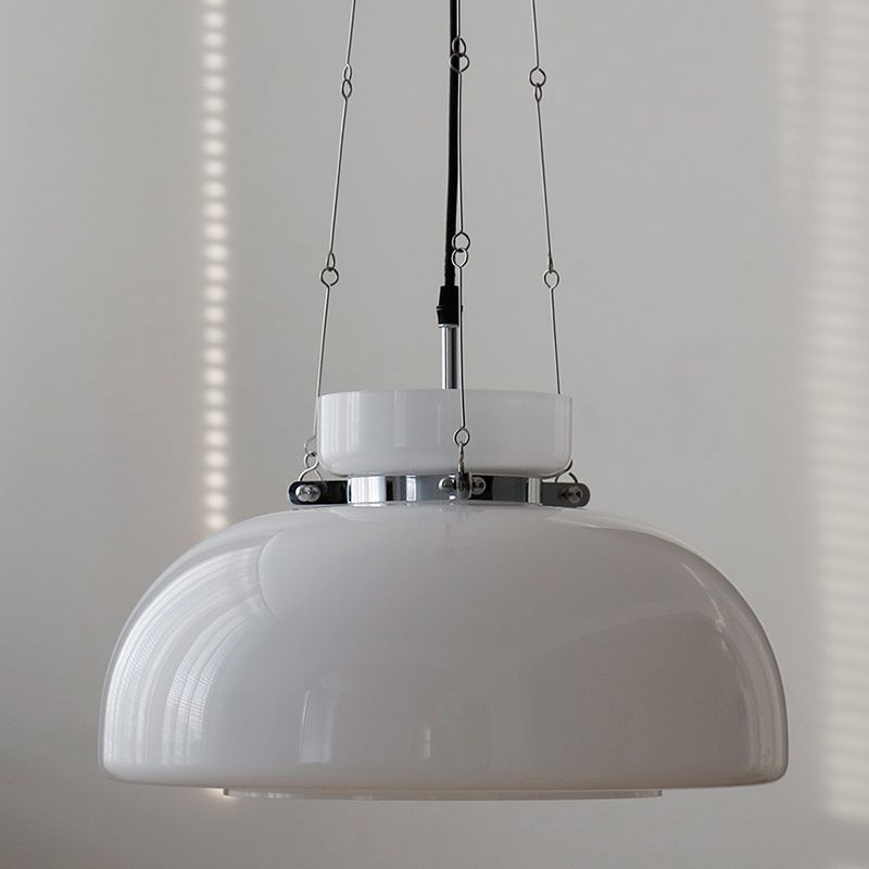1-licht wit glas gesuspendeerde verlichting armatuur minimalisme hanglampje kit voor eetkamer