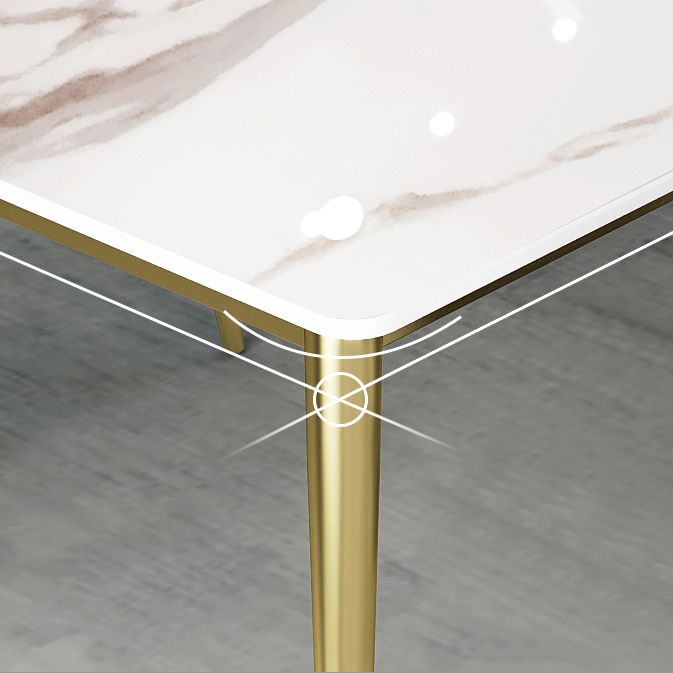 Glam White Sintered Stone Dining Table Set 1/4/5/7 Pieces Dining Set