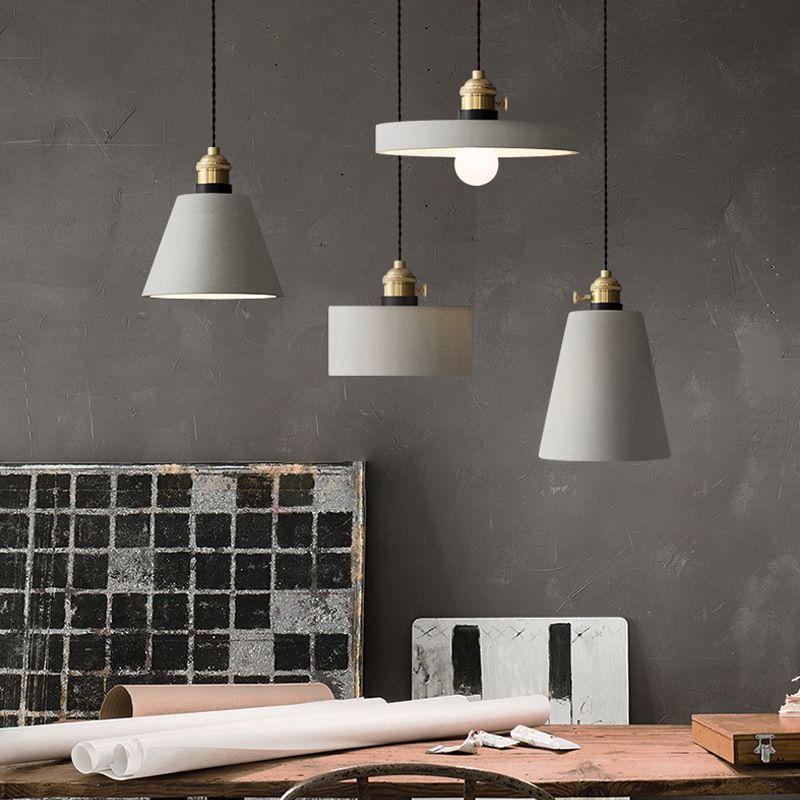 Luce a soffitto a sospensione geometrica Stile minimalista in stile Grigio Apco sospeso Luce a sospensione