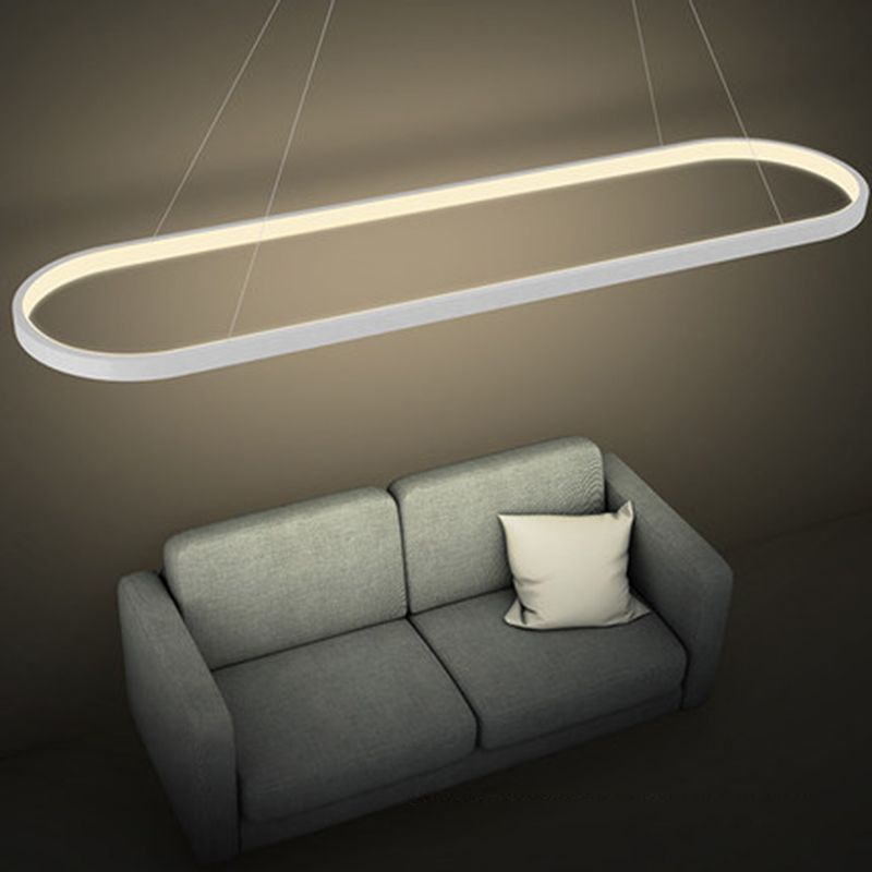 Ellisse soggiorno a sospensione a sospensione LAD in metallo LED Minimalista Kit di luce sospesa