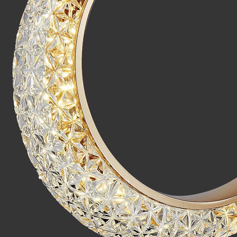 Modern Style Geometry Shape Hanging Light Metal 1 Light Hanging Light Fixture in Gold