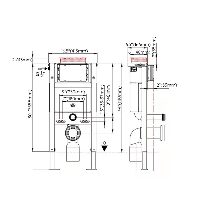 Contemporary Wall Mount Flush Toilet Heated Seat Included Urine Toilet for Washroom