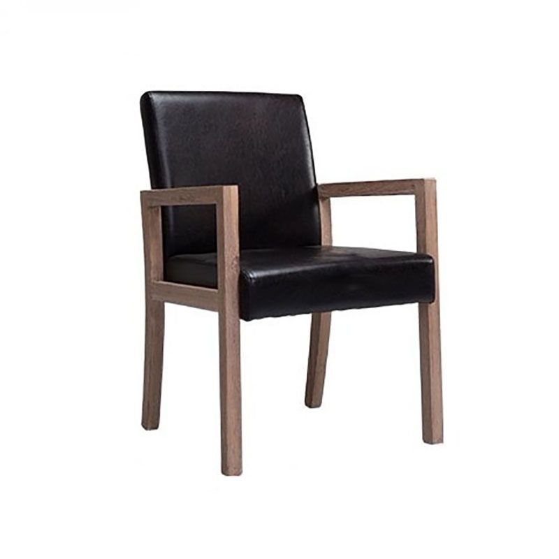 Modern Style Dining Chairs Arm Chairs with Wooden Legs for Kitchen