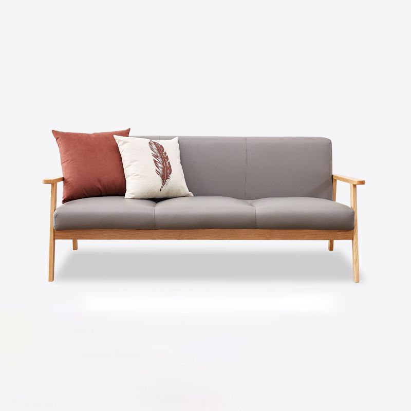 Modern Faux Leather Sofa Set Standard Tight Back Settee Couch