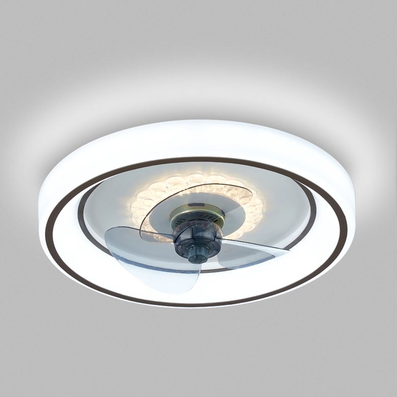 Lampada a ventola a soffitto in metallo in stile semplice per la camera da letto