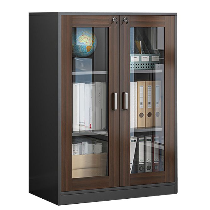 Contemporary Bookcase Closed Back Engineered Wood Book Shelf with Drawer Storage