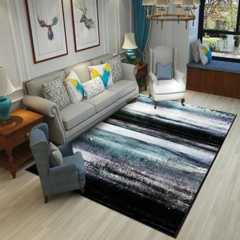 Light Pink Simple Rug Polyester Graphic Rug Non-Slip Backing Rug for Home Decor