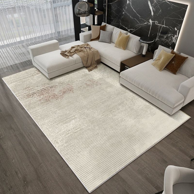 Modern Stripe Print Carpet Polyester Area Rug Stain Resistant Rug for Home Decor
