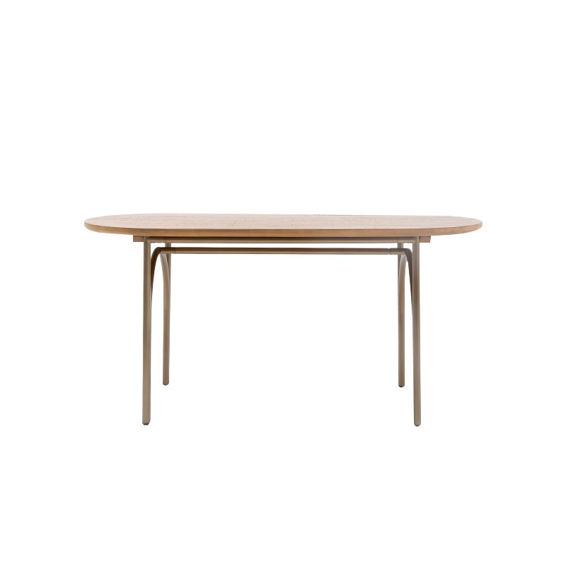 Solid Wood Dining Table Oval Modern Dinner Table for Dining Room