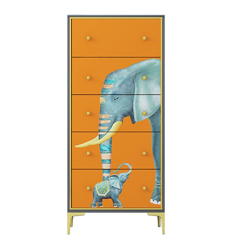 Glam Vertical Storage Chest Wooden Lingerie Chest with Drawers