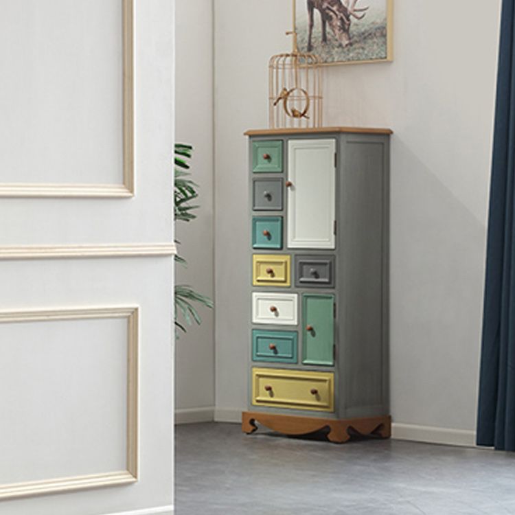 Industrial Accent Cabinet Handcrafted Cabinet in Antique Finish