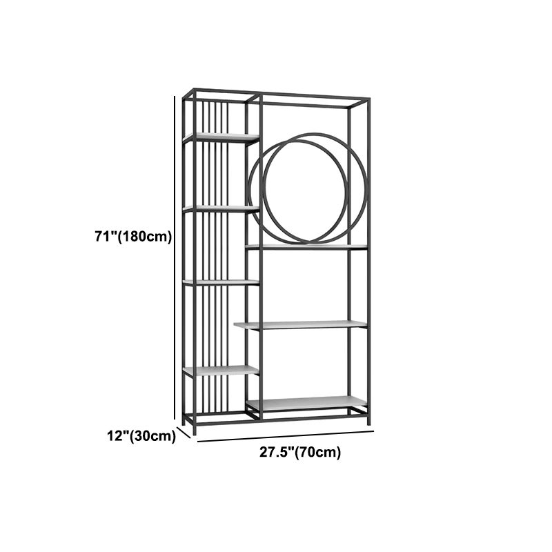 Glam Style Metal Bookshelf Etagere Open Shelf Bookcase for Home