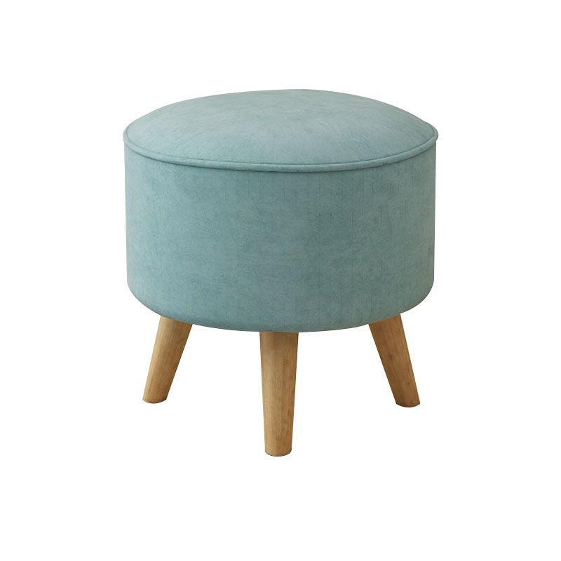 Solid Color Flannel Standard Stool Modern Style Simple Household Round Stool