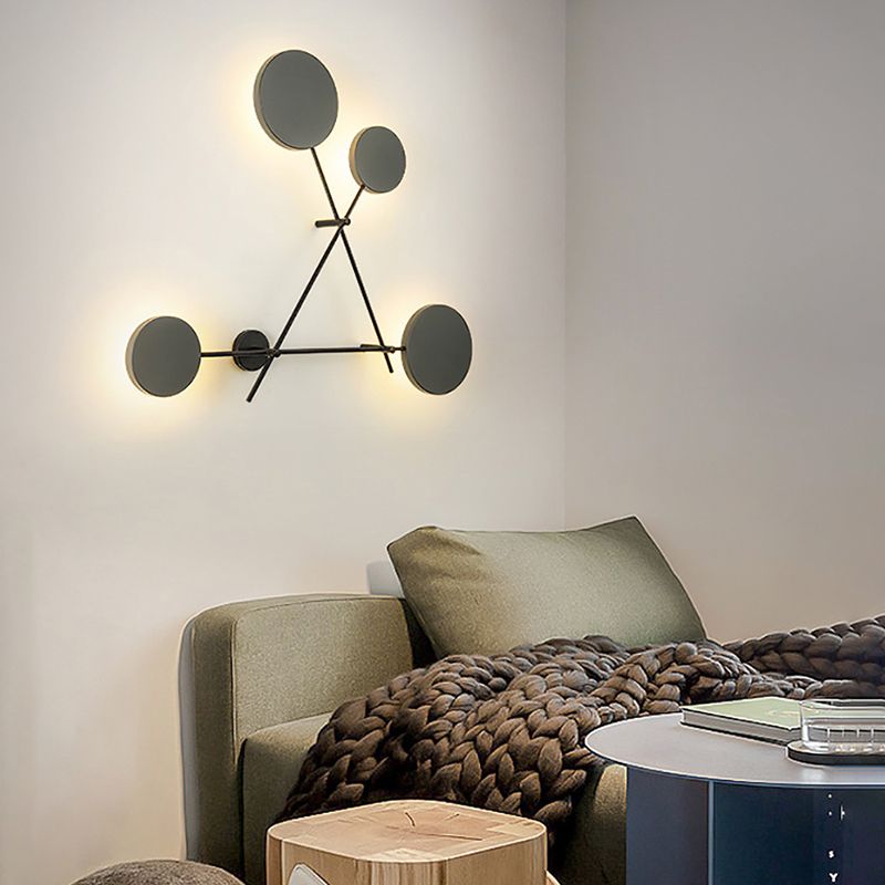 Geometric Sconce Lights Modern Wall Light Fixture Metal 4 Light Wall Sconce Lights