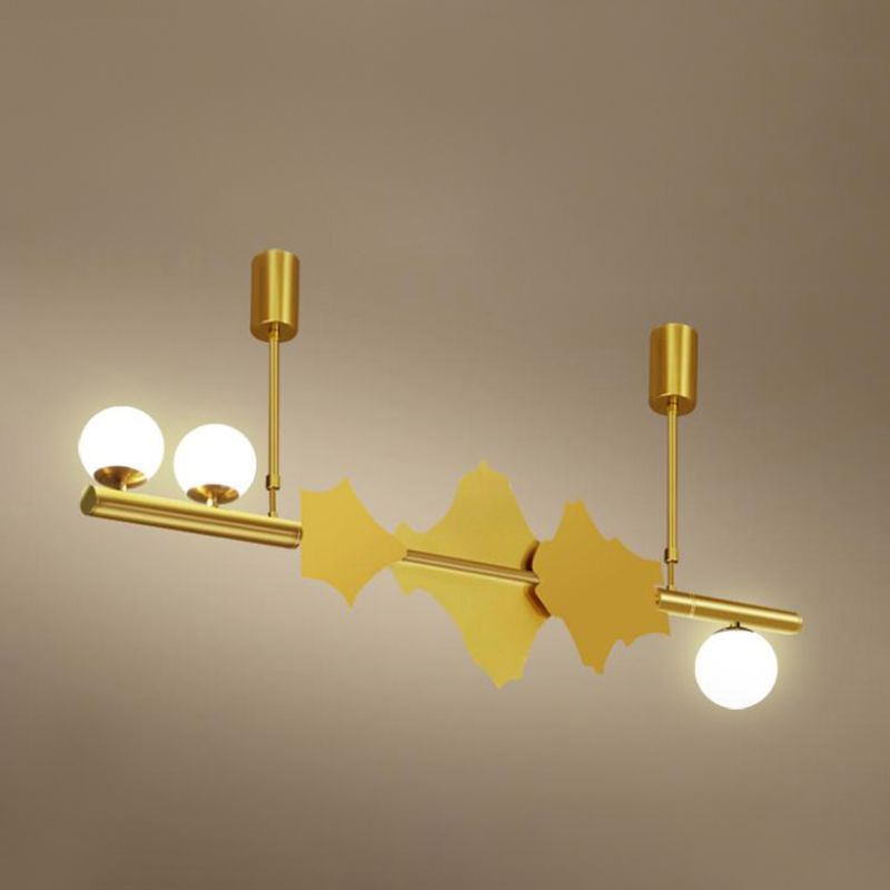 Geometry Shape Island Lights Modern Style Metal Island Lighting in Gold