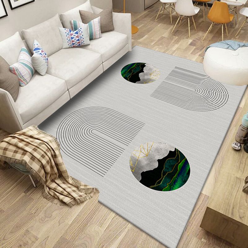Minimalist Indoor Rug Washable Polyester Rug Home Decor Carpet for Sleeping Room