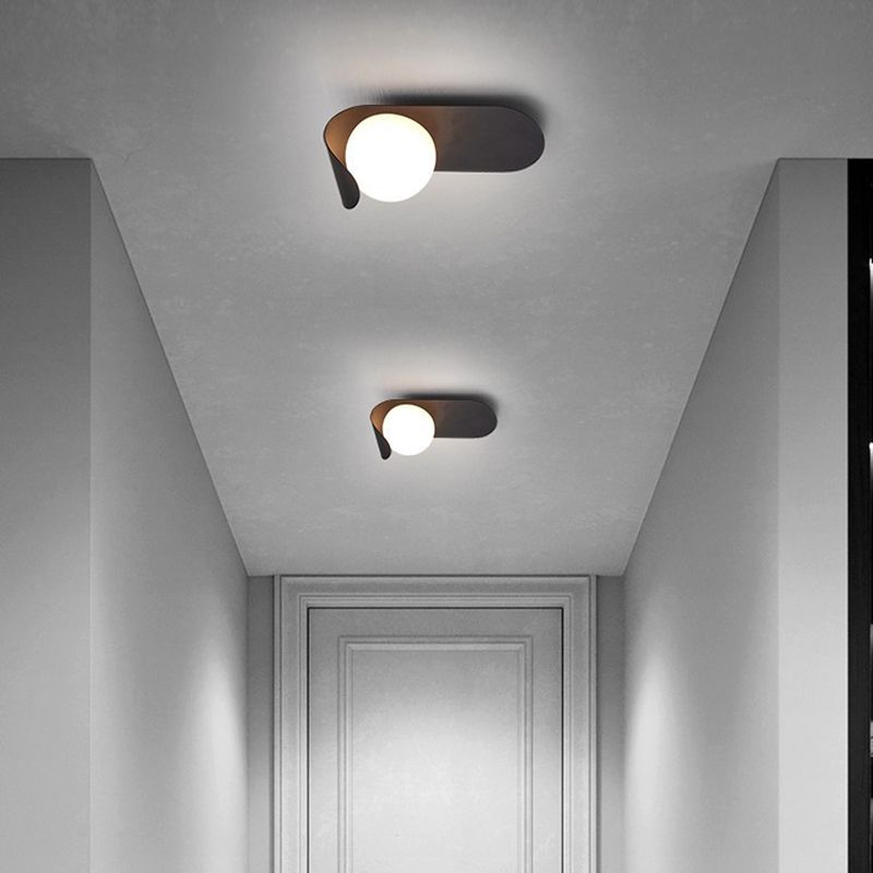 Ball Shape Metal Wall Light Modern Style 1 Light Wall Light Sconce