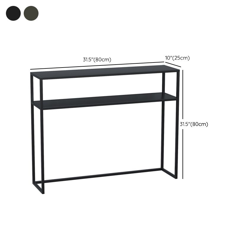 Modern Console Accent Table Antique Finish Console Sofa Table in Metal