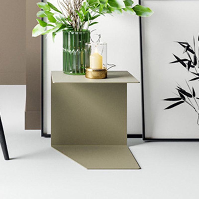 11.8-Inch Tall End Table Sled Metal Geometric Sofa Side Table