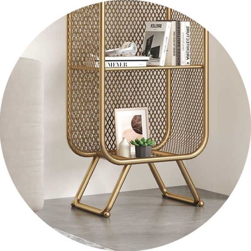 Contemporary Metal Bookshelf Standard Shelf Bookcase for Study Room