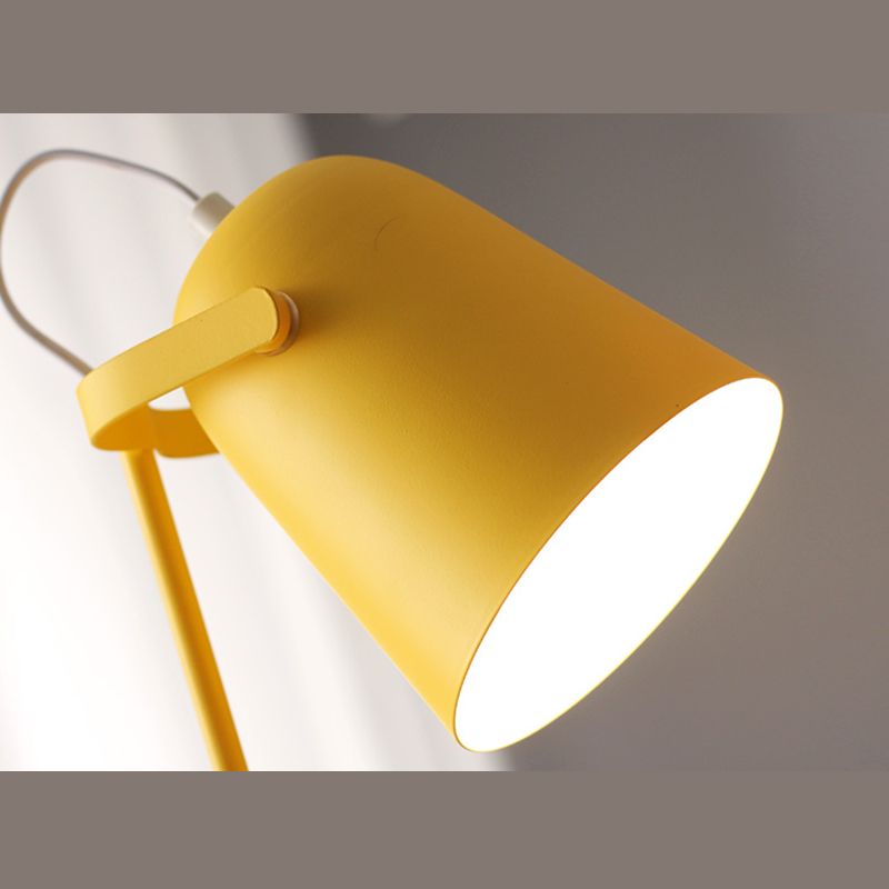 Lampada da tavolo da tavolo da tavolo in stile da 13,7 "sfumatura a campana in metallo semplicità di lettura di lettura per camera da letto