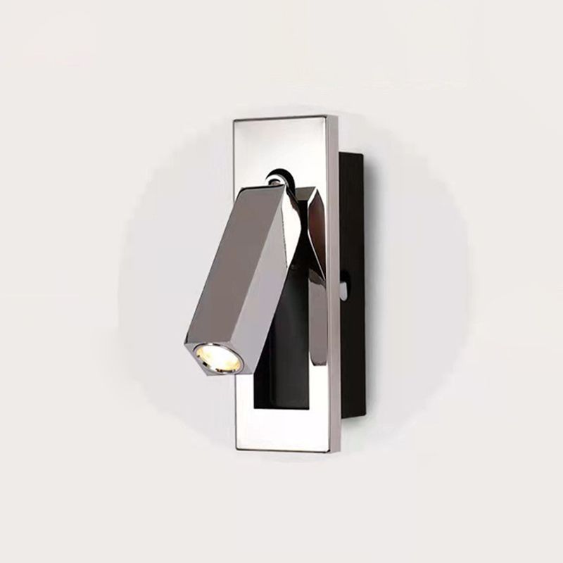 1-Light Rectangle Wall Mount Light Modern Style Metal Wall Sconce Lights
