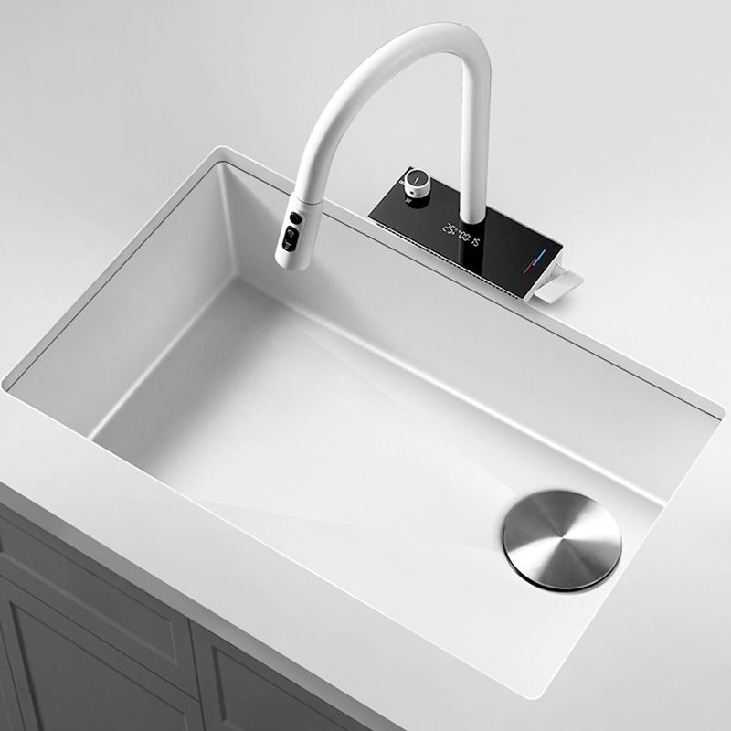 Single Bowl Kitchen Sink Stainless Steel Kitchen Sink with Drain Strainer Kit