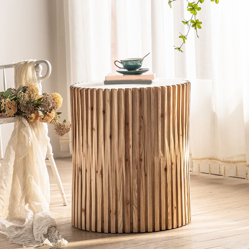 Modernistic Round Solid Wood Side Table Rustic Tree Stump Side End Snack Table