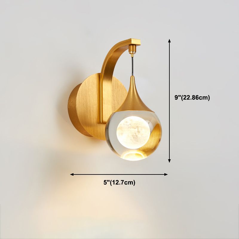 Éclairage de mur de style postmoderne à 1 lumière à 1 lumière pour chambre à coucher