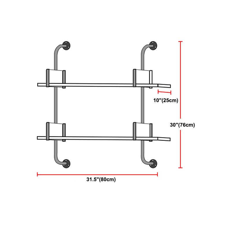 Wooden Floating Storage Bookshelf Modern Wall Mounted Bookcase
