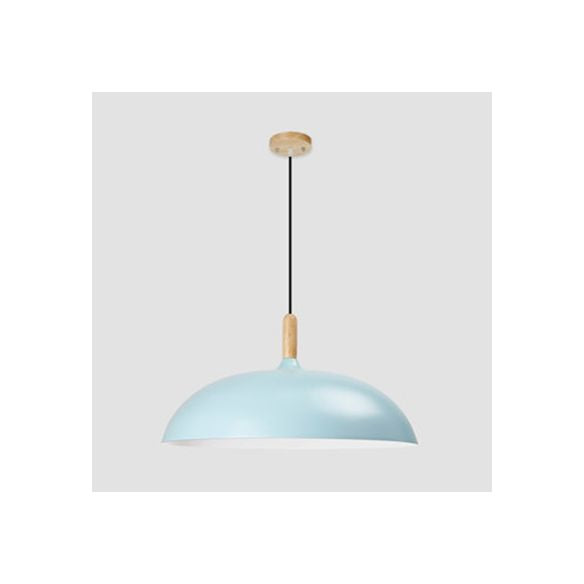 Luce a sospensione con soffitto a piattino colorato di caramelle 1 luce 14 "/18" W Nordic Alluminio appeso Luce per ufficio