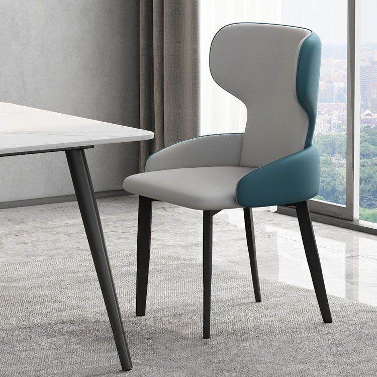 Sedie da pranzo in stile moderno sedie a bracciole con gambe in metallo per cucina