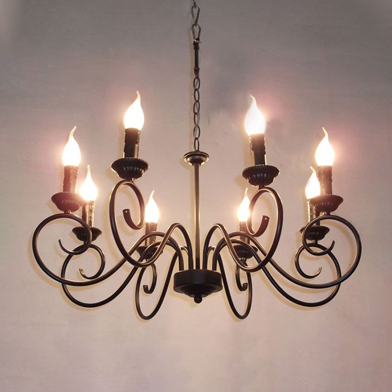 Candelera colgante de metal de brazo desplazado