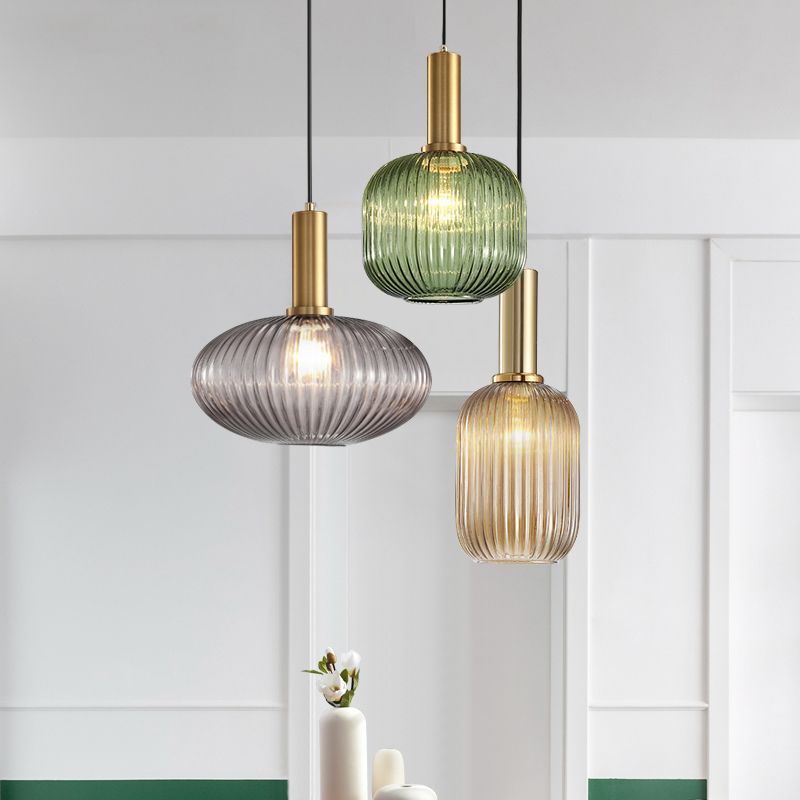 Modern Style Minimalist Hanging Light Glass Shade Pendant Lighting Fixture