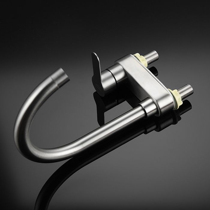 Modern Style Vessel Faucet Stainless Steel Single Handle High Arc Vessel Faucet