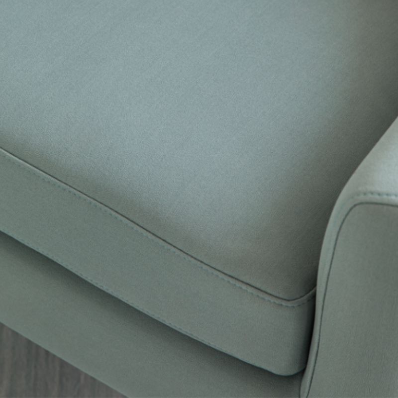 26.77" L x 27.55" W x 32.67" H Bonded Leather Barrel Accent Chair Sloped Arms Barrel Chair