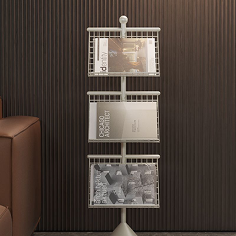 Glam Metal Shelf Bookcase Closed Back Book Shelf for Home Office