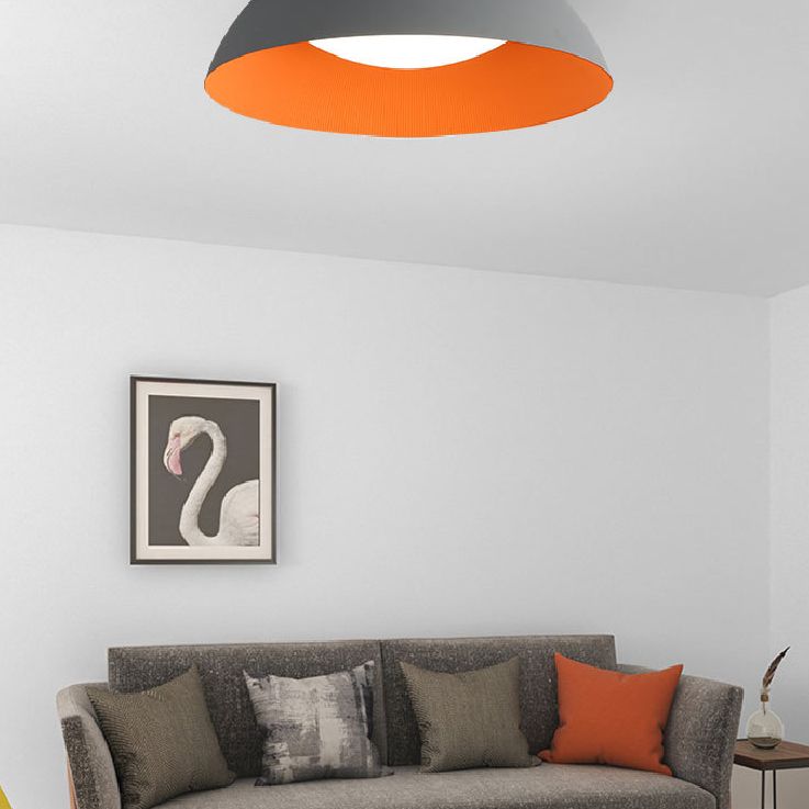 Gris + Orange Dome en forme de plafond LED LEIL