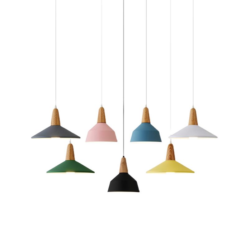 Metal Geometric Shape Hanging Light Nordic Macarons 1 Light Hanging Mount Lights