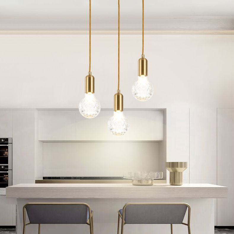 Loft Style Bulb Ceiling Lighting Fixture Metal Down Lighting Pendant for Cloth Shop