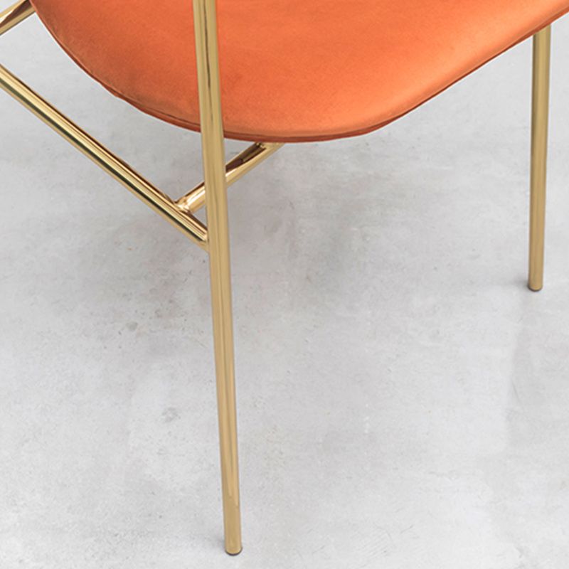 Upholstered Dining Chair Glam Style Open Back Side Chair for Indoor