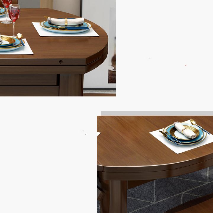 Extendable Dining Table Wood Dining Table for Kitchen Dining Room