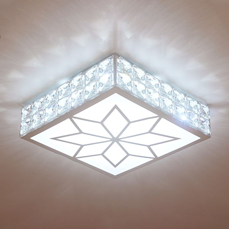 Geometric Ceiling Lamp Modern Iron 1 Light Flush Mount with Hole 2-3.5'' Dia for Aisle