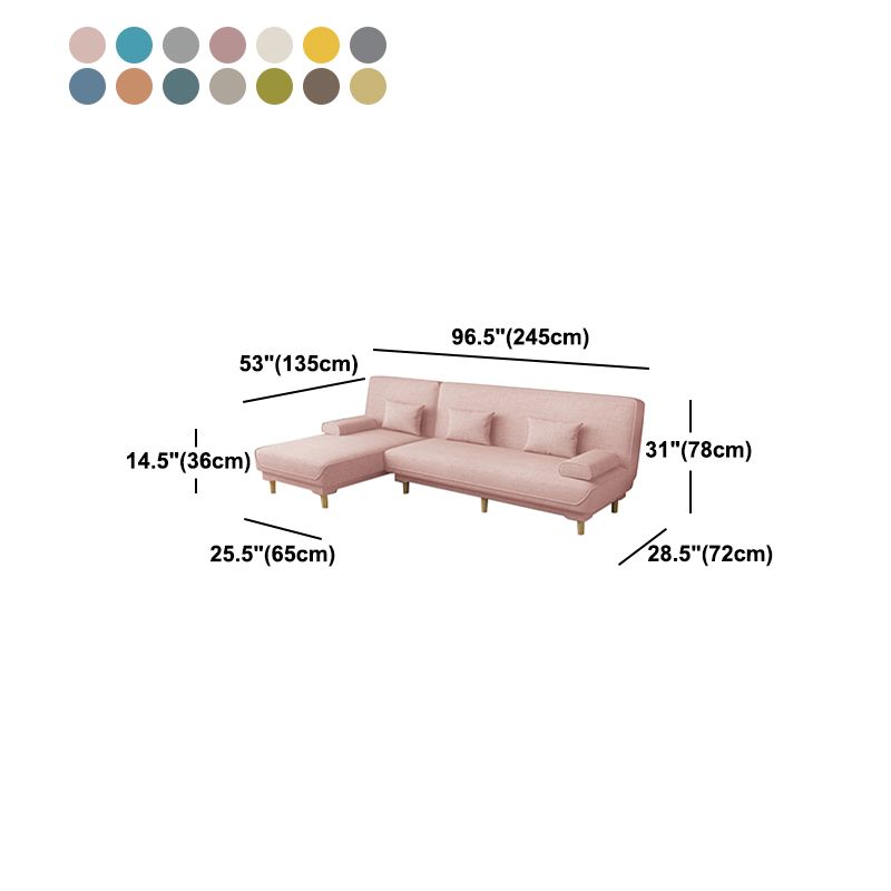 Modern Fabric/Faux Leather Sofa with Pillow Top Arm for Living Room