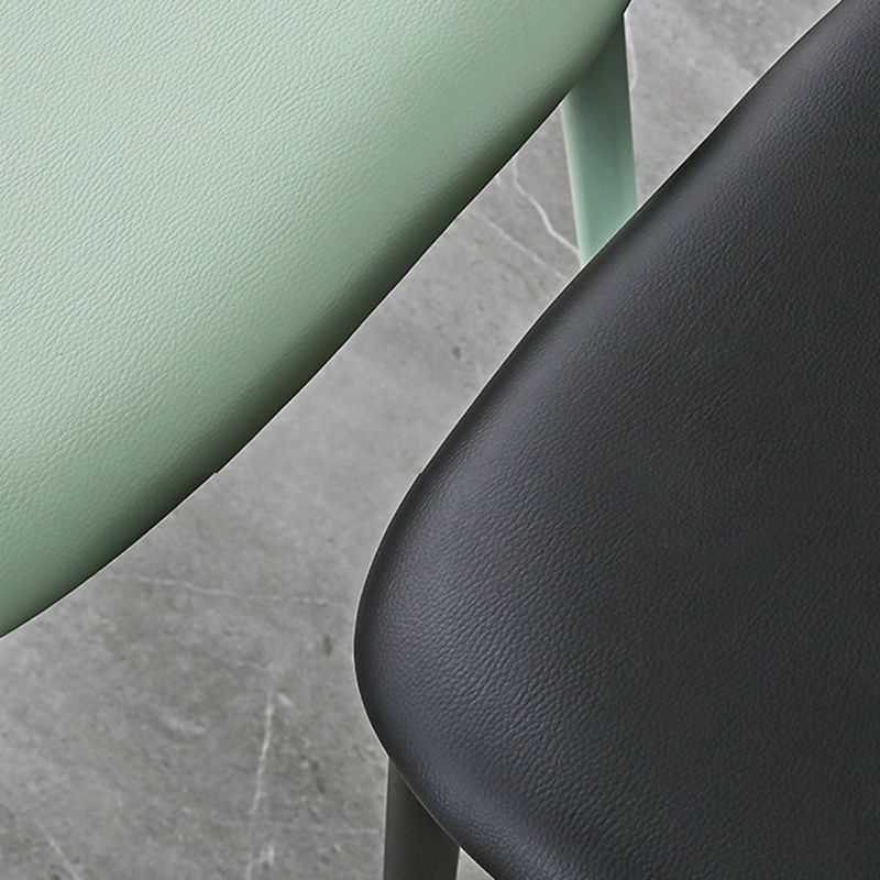 Plastic Modern Contemporary Kitchen Chair Armless Open Back Dining Room Chair